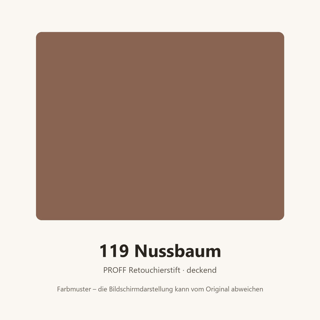 Farbmuster PROFF Retouchierstift 119 Nussbaum (Bildschirmdarstellung annähernd)