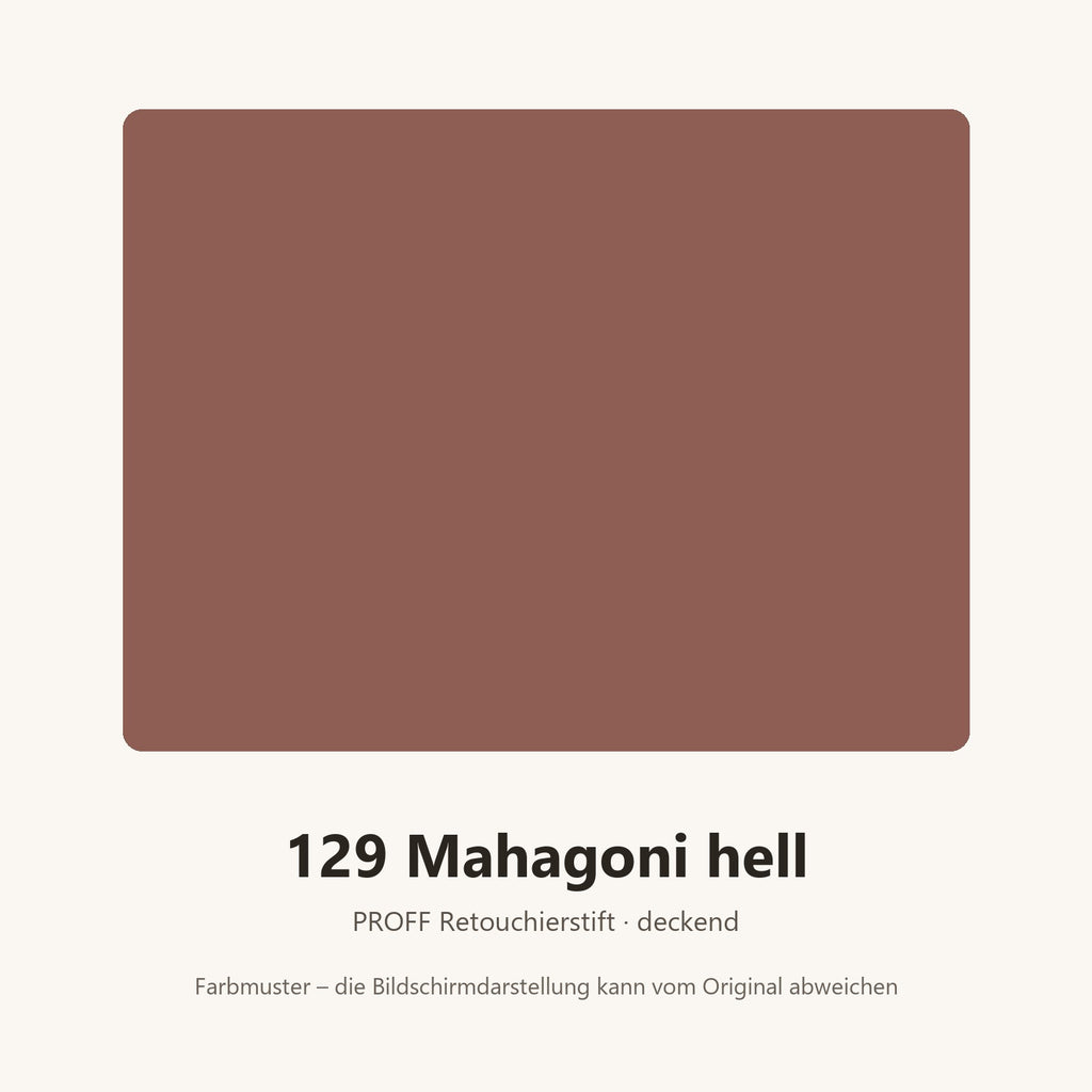 Farbmuster PROFF Retouchierstift 129 Mahagoni hell (Bildschirmdarstellung annähernd)