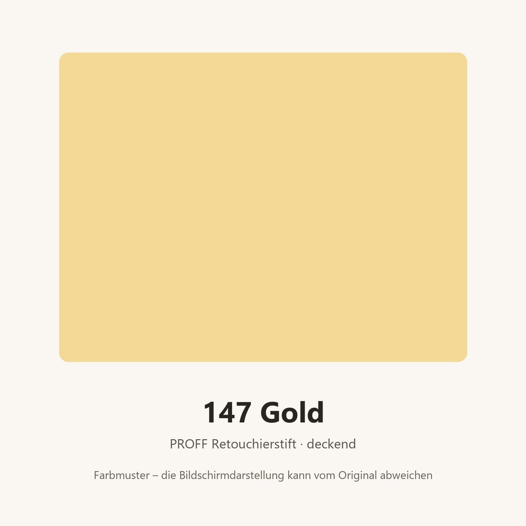 Farbmuster PROFF Retouchierstift 147 Gold (Bildschirmdarstellung annähernd)