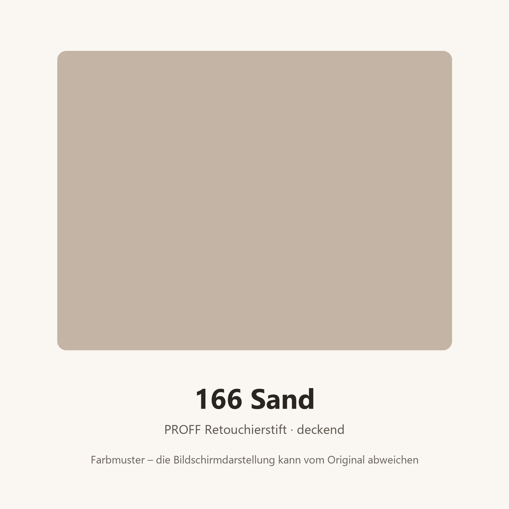 Farbmuster PROFF Retouchierstift 166 Sand (Bildschirmdarstellung annähernd)