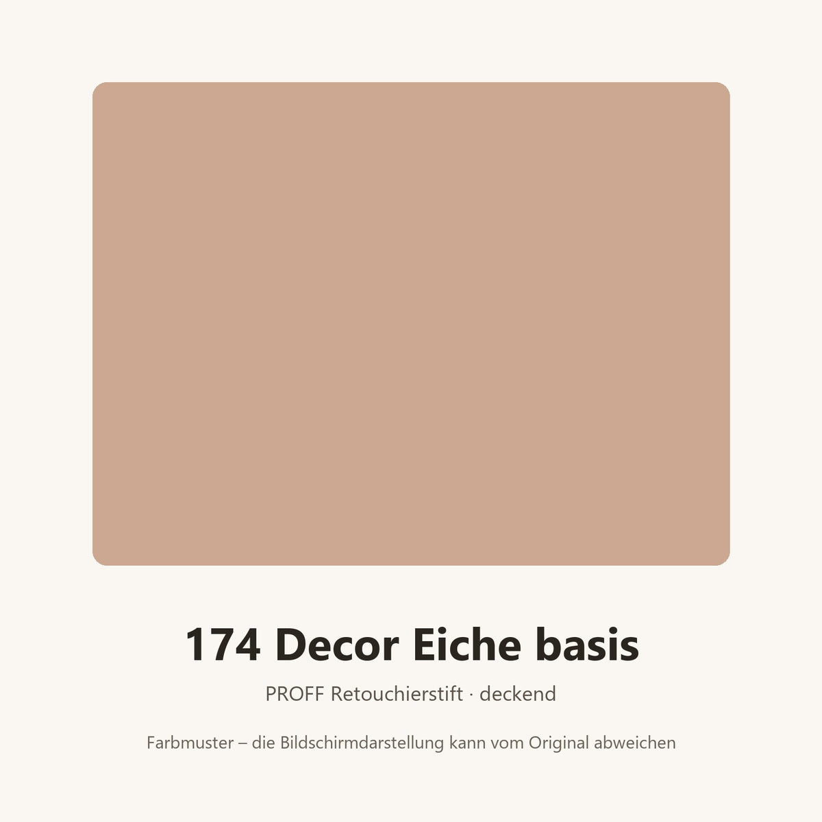 Farbmuster PROFF Retouchierstift 174 Decor Eiche basis (Bildschirmdarstellung annähernd)