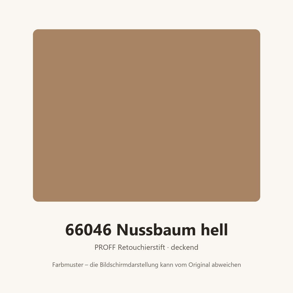 Farbmuster PROFF Retouchierstift 66046 Nussbaum hell (Bildschirmdarstellung annähernd)