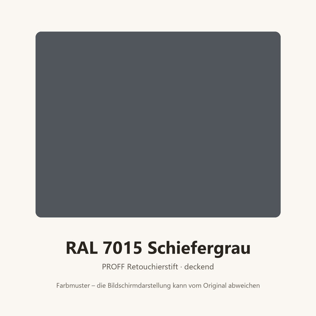 Farbmuster PROFF Retouchierstift RAL 7015 Schiefergrau (Bildschirmdarstellung annähernd)