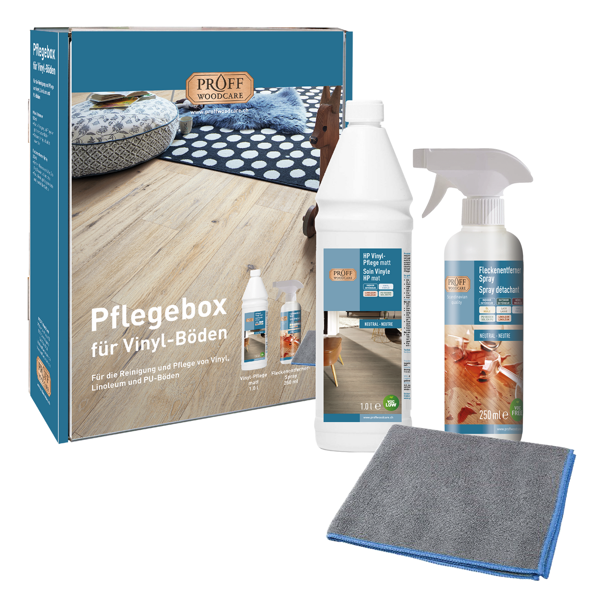 PROFF Woodcare Pflegebox für Vinyl-Böden