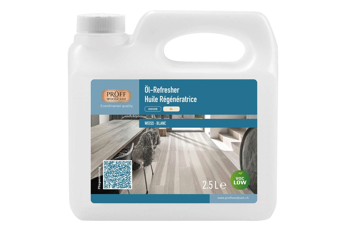 PROFF Woodcare Öl-Refresher Weiss, 2,5 L