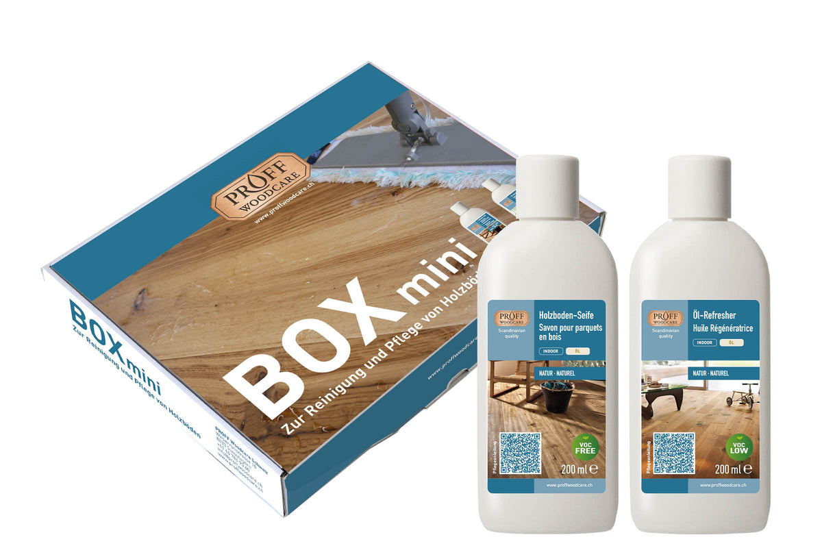 PROFF Woodcare Pflegebox mini für geölte Böden Natur
