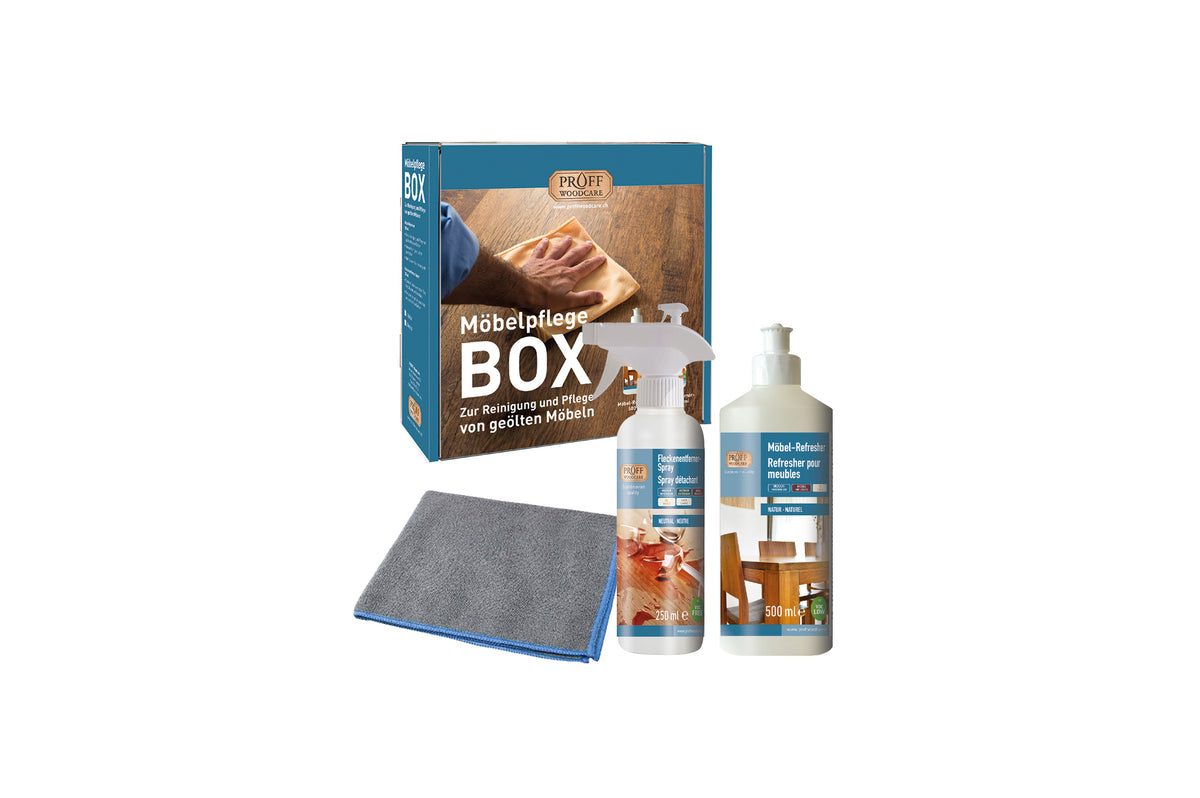 PROFF Woodcare Pflegebox für geölte Möbel Weiss